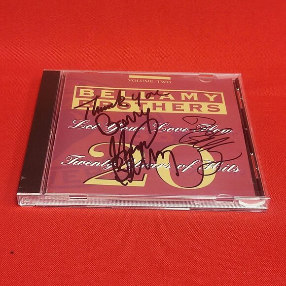 Bellamy Brothers Let Your Love Flow 20 Years of Hits Volume Two CD 1994 Signed - Picture 3 of 8